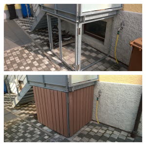 Verkleidung mit megawood terrassendielen